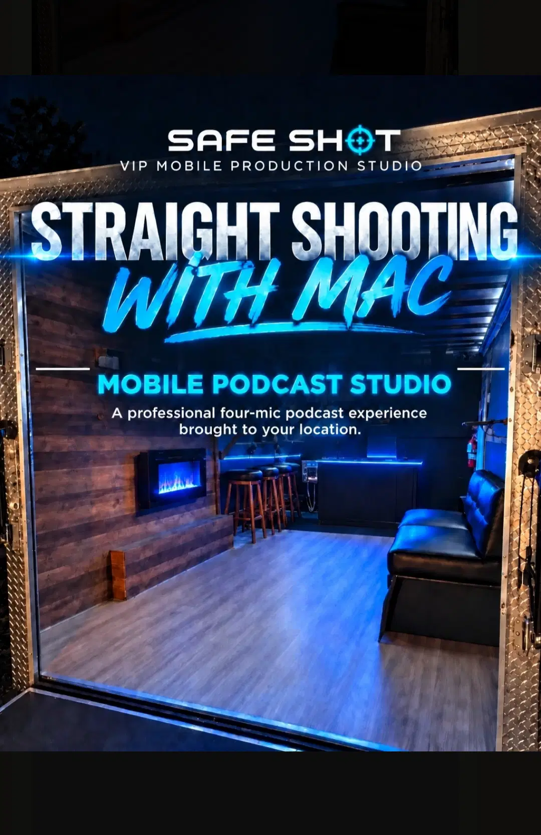 Safe Shot VIP Mobile Production Studio branded for Straight Shooting with Mac